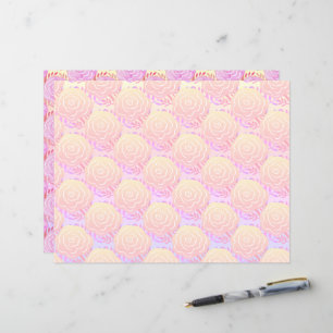 Rosas Pastel Pintadas com Fantasia