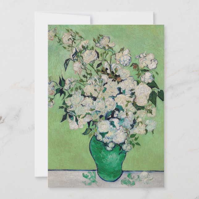 Rosas por Vincent Van Gogh (Frente)