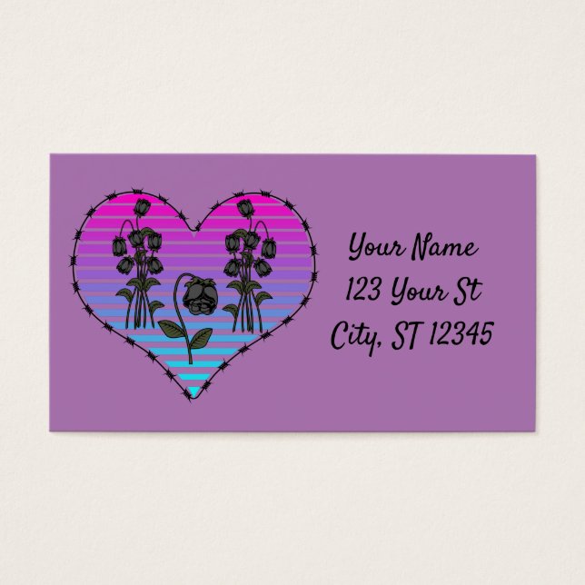 Rosas Pretos Selvagens de Coração com Fio Barbed_C (Frente)