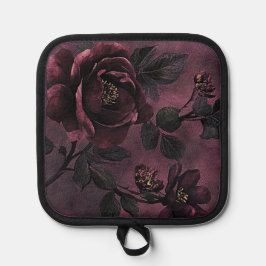 Rosas românticas elegantes & Floral vintage escuro