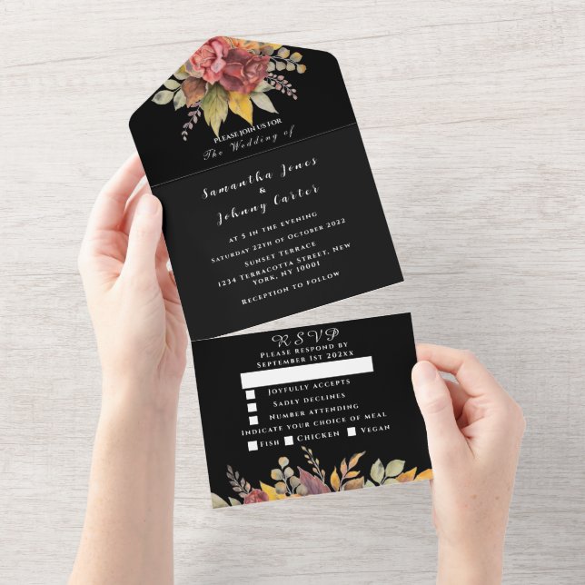 Rosas Românticos Escuros Casamento de Script Flora (Tearaway)