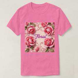 Rosas Rosa Art Nouveau Florist T-Shirt