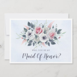 Rosas Rosa Azul Claro Você Será Minha Madrinha de 