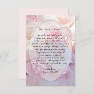 Rosas Rosa Desejando Cartões De Casamento Bem Form