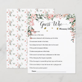 Rosas rosa elegantes com borboletas adivinham quem