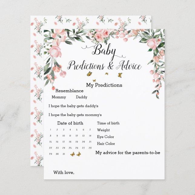 Rosas Rosa Elegantes e Borboletas Jogo de Chá de f (Frente/Verso)