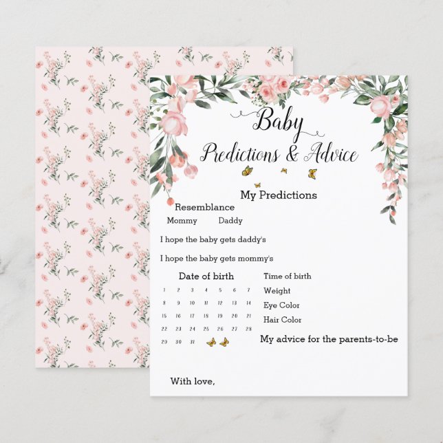 Rosas Rosa Elegantes e Borboletas Jogo de Chá de f (Frente/Verso)