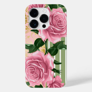 Rosas Rosa Elegantes e Folhas Verdes