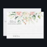 Rosas rosa Eucalyptus Greenery Advice |<br><div class="desc">Advice Cards - Você terá alguma sabedoria sábia e provavelmente algumas risadas com estes elegantes e românticos rosas cor-de-água rosa e branca com folhas de eucalipto e outros verdes. Personalizar com seu nome</div>