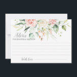 Rosas rosa Eucalyptus Greenery Advice |<br><div class="desc">Advice Cards - Você terá alguma sabedoria sábia e provavelmente algumas risadas com estes elegantes e românticos rosas cor-de-água rosa e branca com folhas de eucalipto e outros verdes. Personalizar com seu nome</div>