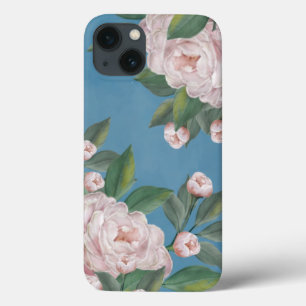Rosas rosa pálidas com fundo azul Marinho