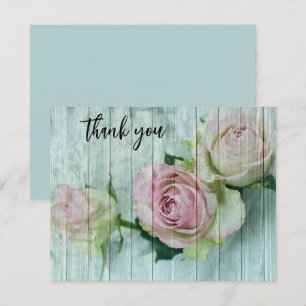 Rosas Rosa Pálido, Shabby Chic, Cartão de Nota de
