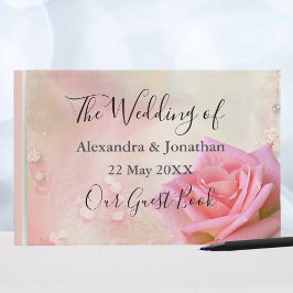 Rosas Rosa Perfeitas, Livro de Convidados de Casam