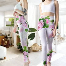 Rosas Rosa Românticas, Leggings femininas