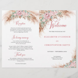 Rosas Rosa-Rosa Elegante Pampas relva e verde