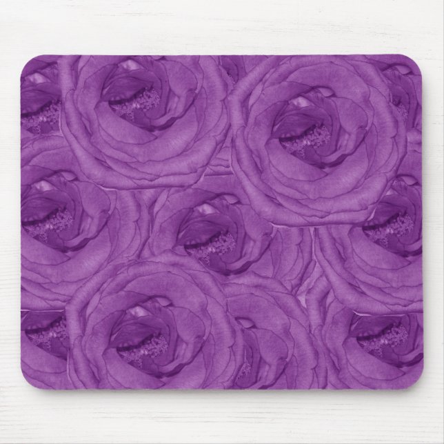 Rosas roxos Mousepad de veludo (Frente)