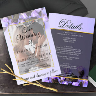 Rosas Roxos Vellum Overlay Convite