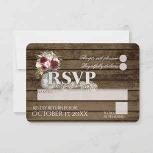 Rosas Rustic Ladder Love Burgundy Casamento RSVP