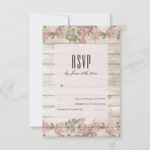 Rosas Rústicas Em Madeira Casamento RSVP