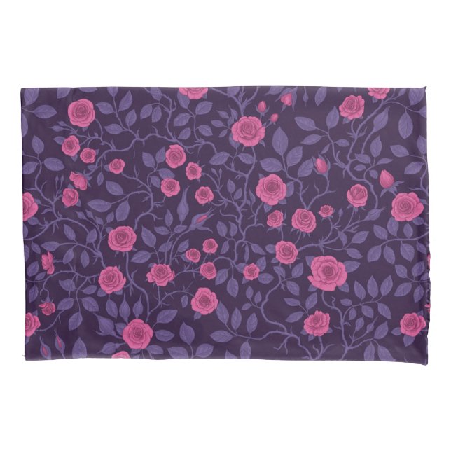 Rosas selvagens a rosa e roxo (Frente-Esquerda)