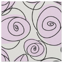 Rosas tecido de padrão grande lilac