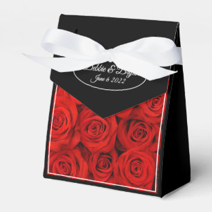 Rosas vermelhas de Caixa de Favoritos de Casamento