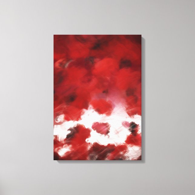 Rosas vermelhas de Petals pintura Art 2° - Canvas (Frente)