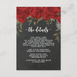 rosas vermelhas detalhes de casamento boho cartão 