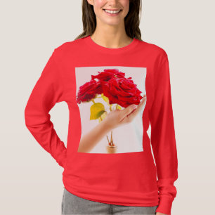 "Rosas vermelhas Negrito em Camisa Vermelha - Decl