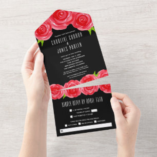 Rosas vermelhas sobre Casamento Negro
