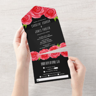 Rosas vermelhas sobre Casamento Negro