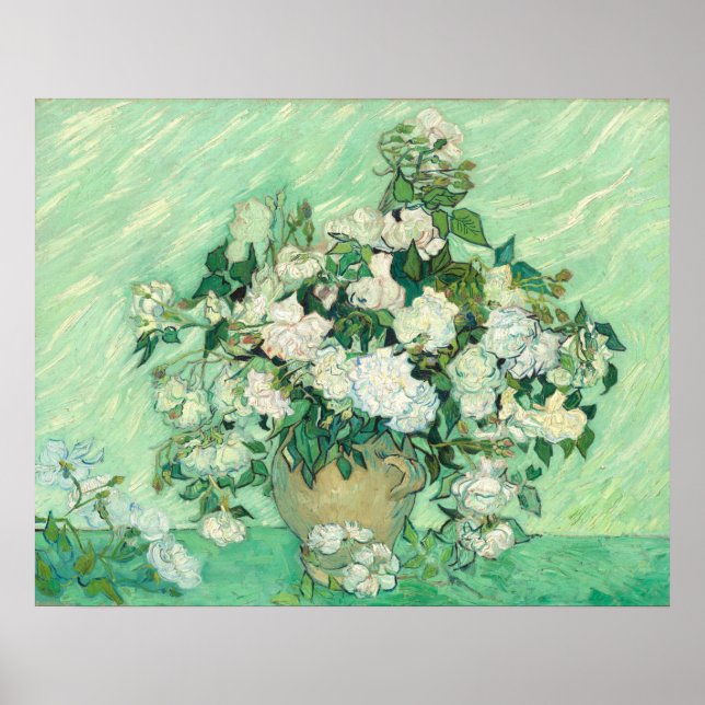 Rosas - Vincent van Gogh Fine Art Poster (Frente)