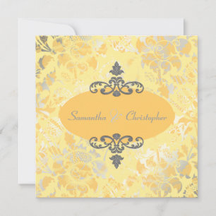 Rosas Vintage + Convites Amarelos/Cinzas