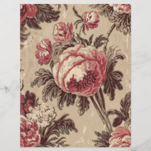 Rosas Vintage papel de rascunho do chique