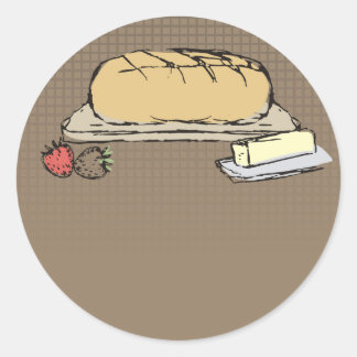 rosca pão assando do meu adesivo de presentes da c