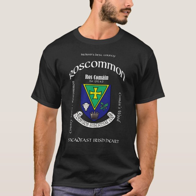 Roscommon Ireland Crest T-Shirt (Frente)