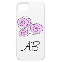 Rose Bouquet Lilac capas de iphone "Monograma"