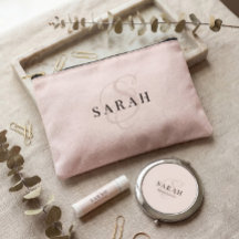 Rose Cute Monogram Custom Bridesmaid Proposal Gift