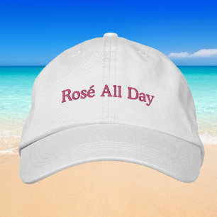 Rosé o Dia Inteiro / Boné de Beisebol de Vinho Chi