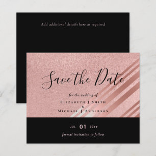 Rosegold Black Metal Foil Glitter