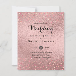 RoseGold Glitter Glam Foil para Procura de Casamen