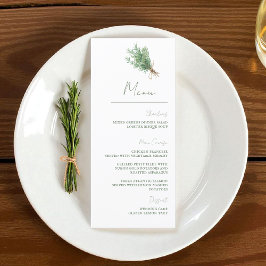 Rosemary Sage Green Russe Menu Francês