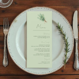 Rosemary Sage Green Russe Menu Francês