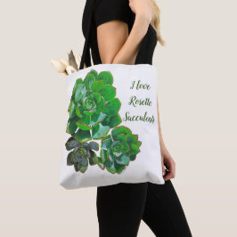 Rosette Succulents Tote Bags