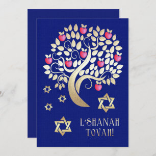 Rosh Hashanah Celebrando Convites de festas
