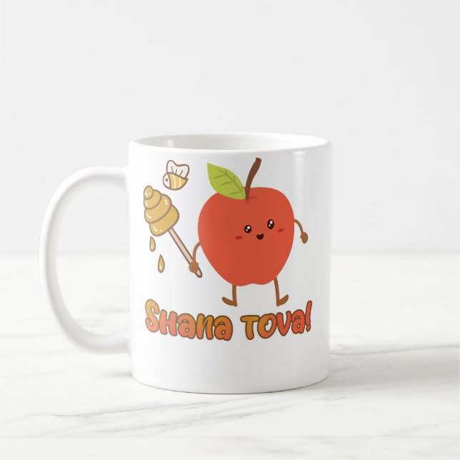 Rosh Hashanah Shava, presente para a caneca para c (Esquerda)