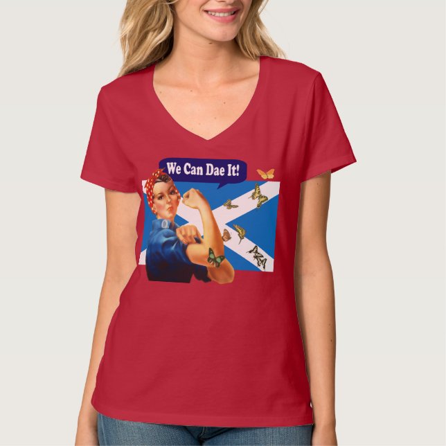 Rosie o t-shirt escocês da independência do (Frente)
