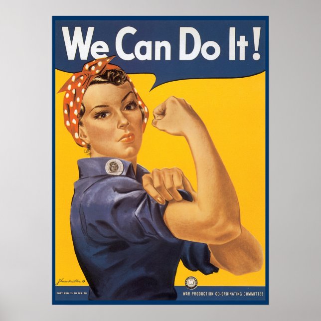 Rosie the Riveter Poster da WWI e da WWII (Frente)