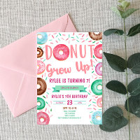 Rosquinha Aumenta o Convite de aniversário