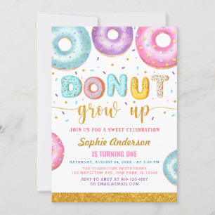 Rosquinha Aumentar Convite para primeiros aniversa